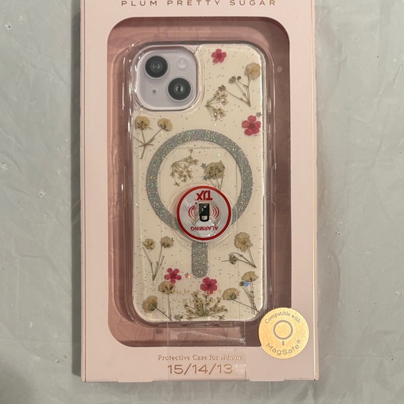 Plum Pretty Sugar Floral iPhone 15,14,14 Case - new - Picture 1 of 8